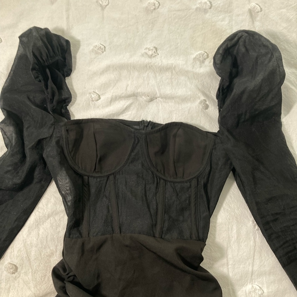 Pretty little thing black mini dress